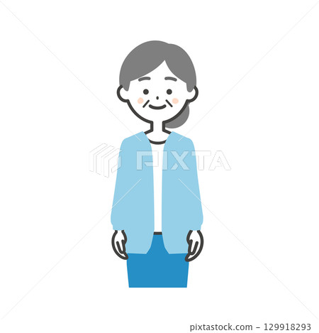 老年婦女插圖 129918293