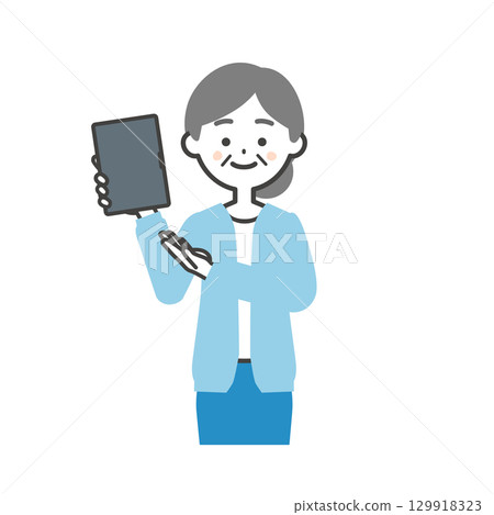 老年婦女插圖 129918323