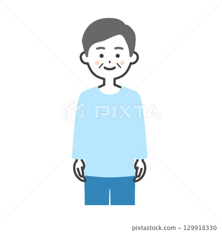 老人插圖 129918330