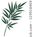 bamboo leaves isolated on white background 129918469