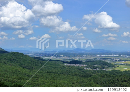 View of Koka City from Kotokuji Temple Observatory in Shiga Prefecture 129918492