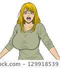 Shocked Expression Anime Girl Generative AI 129918539