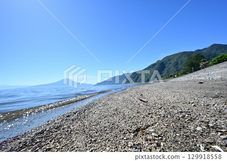 沙灘、大海和櫻島 沙灘、大海和櫻島 129918558