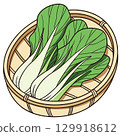 a basket of cabbage 129918612