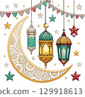 arabic ornament of arabic ornament 129918613