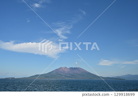櫻島的景色與美麗的天空 櫻島的景色與美麗的天空 129918699