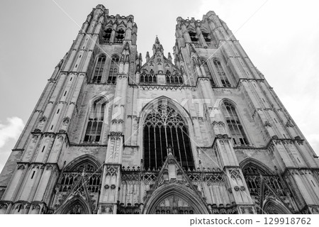 Roman Catholic Cathedral of St. Michael and St. Gudula in central Brussels, Belgium 129918762