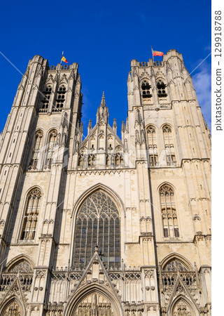 Roman Catholic Cathedral of St. Michael and St. Gudula in central Brussels, Belgium Roman Catholic Cathedral of St. Michael and St. Gudula in central Brussels, Belgium 129918788