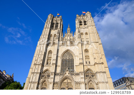 Roman Catholic Cathedral of St. Michael and St. Gudula in central Brussels, Belgium Roman Catholic Cathedral of St. Michael and St. Gudula in central Brussels, Belgium 129918789