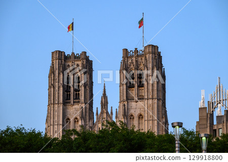 Roman Catholic Cathedral of St. Michael and St. Gudula in central Brussels, Belgium Roman Catholic Cathedral of St. Michael and St. Gudula in central Brussels, Belgium 129918800