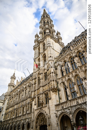 Town Hall of the City of Brussels on the Grand-Place Grote Markt central square of Brussels, Belgium Town Hall of the City of Brussels on the Grand-Place Grote Markt central square of Brussels, Belgium 129918806