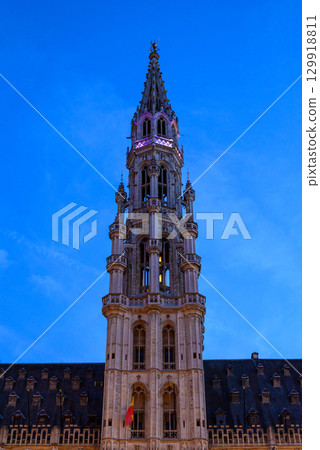 Town Hall of the City of Brussels on the Grand-Place Grote Markt central square of Brussels, Belgium Town Hall of the City of Brussels on the Grand-Place Grote Markt central square of Brussels, Belgium 129918811