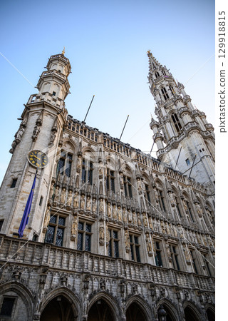 Town Hall of the City of Brussels on the Grand-Place Grote Markt central square of Brussels, Belgium Town Hall of the City of Brussels on the Grand-Place Grote Markt central square of Brussels, Belgium 129918815