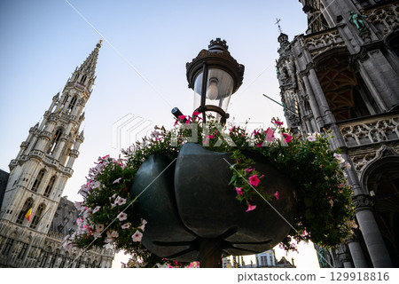 Town Hall of the City of Brussels on the Grand-Place Grote Markt central square of Brussels, Belgium Town Hall of the City of Brussels on the Grand-Place Grote Markt central square of Brussels, Belgium 129918816
