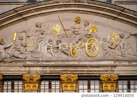 House of the Dukes of Brabant Guildhalls on the Grand-Place Grote Markt central square of Brussels, Belgium 129918850
