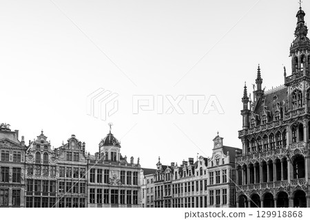 Guildhalls on the Grand-Place Grote Markt central square of Brussels, Belgium Guildhalls on the Grand-Place Grote Markt central square of Brussels, Belgium 129918868
