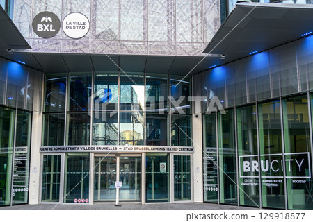 City of Brussels Brucity Administrative Centre at Rue des Halles in Brussels, Belgium City of Brussels Brucity Administrative Centre at Rue des Halles in Brussels, Belgium 129918877