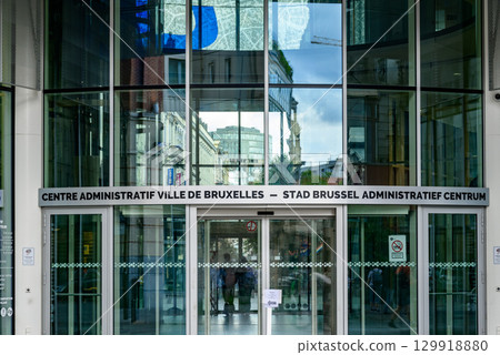 City of Brussels Brucity Administrative Centre at Rue des Halles in Brussels, Belgium City of Brussels Brucity Administrative Centre at Rue des Halles in Brussels, Belgium 129918880