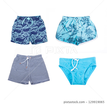 Collage of different shorts for boys 129919065