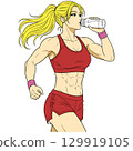 Beauty Girl Hydrated Hustle Generative AI 129919105