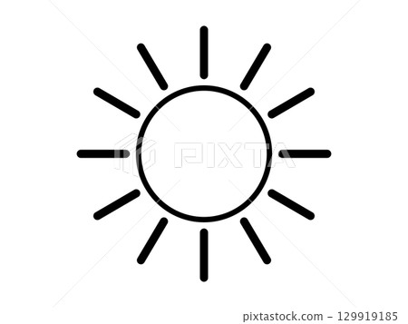 Sun icon monochrome 129919185