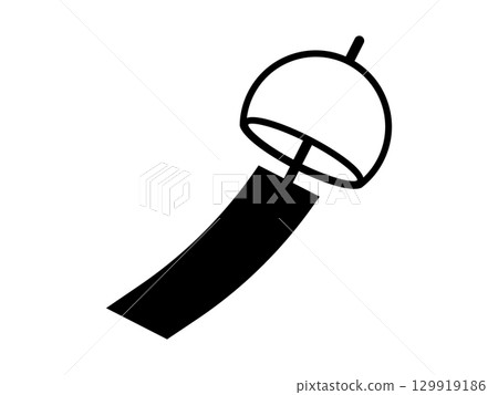 風鈴圖示單調 風鈴圖示單調 129919186