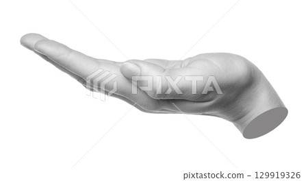 Hand gesture like a holding something isolated on transparent background. Contemporary art design Hand gesture like a holding something isolated on transparent background. Contemporary art design 129919326
