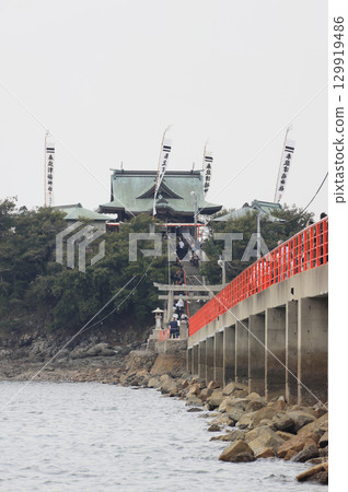 Tsushima Shrine, a floating guardian deity for children in Minocho, Mitoyo City, Kagawa Prefecture (Summer Festival) 129919486