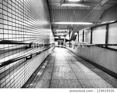 Creepy underground passages like those in a horror game 129919508