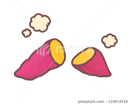 Illustration material of sweet potato 129919556