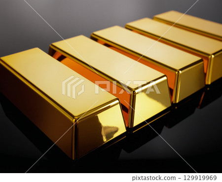 gold bars on black background 129919969
