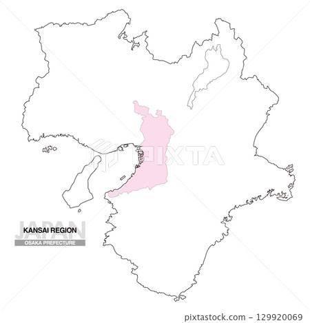日本關西地區地圖大阪府無縣界 01 129920069