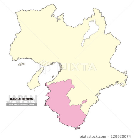 日本地圖關西地區和歌山縣無縣界 02 129920074