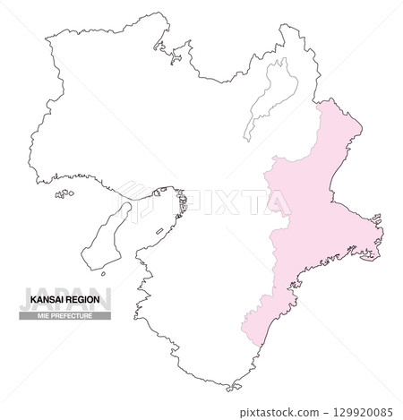 日本關西地區三重郡地圖無縣界 01 129920085