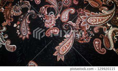 Elegant batik fabric details with black and brownish gold motif colors Elegant batik fabric details with black and brownish gold motif colors 129920115