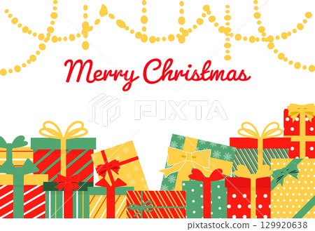 Simple Christmas background Christmas card 129920638