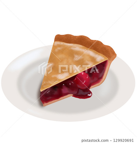 盤子上的櫻桃派 盤子上的櫻桃派 129920691