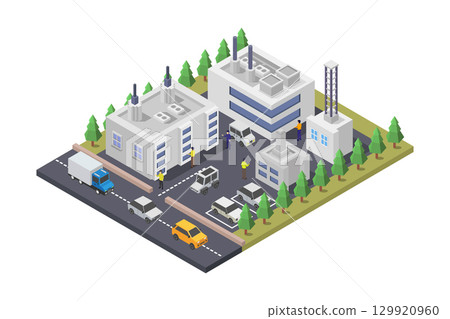 Radio television station isometric Radio television station isometric 129920960