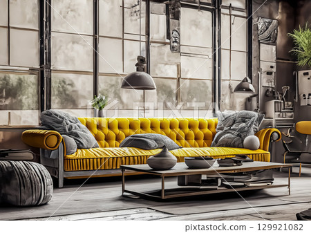 客廳室內搭配：工業風格 129921082