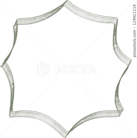 Olive green rake-touch octagonal frame Olive green rake-touch octagonal frame 129921119