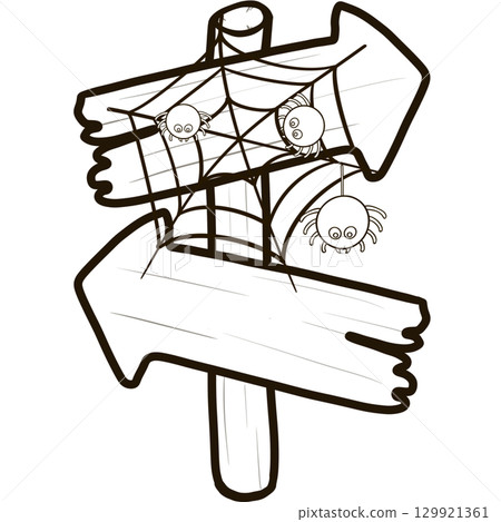 halloween, cartoon, hand-drawn 129921361