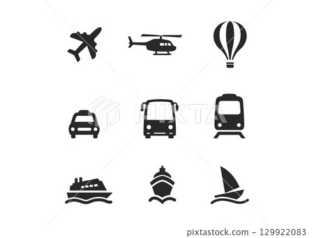 Transportation and vehicle icon set istock illustration 129922083
