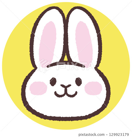 Rabbit icon illustration 129923179