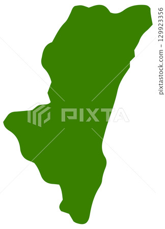 手繪、隨興的宮崎縣地圖插圖 手繪、隨興的宮崎縣地圖插圖 129923356