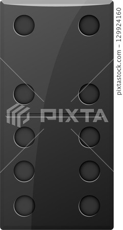 A sleek and polished domino with six dots on each side, perfect for a classic game night. A sleek and polished domino with six dots on each side, perfect for a classic game night. 129924160