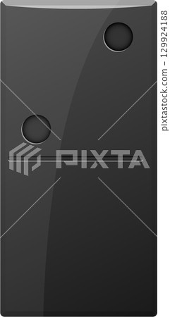 A minimalist domino piece with two pips, offering a sleek and contemporary visual design. 129924188
