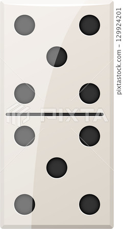 Domino tile featuring five pips on the top and three pips on the bottom, illustrating the 5-3 pattern. Domino tile featuring five pips on the top and three pips on the bottom, illustrating the 5-3 pattern. 129924201