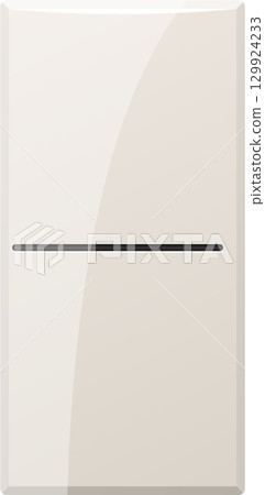 A sleek domino tile with a subtle cream color and glossy finish, featuring a single black line. A sleek domino tile with a subtle cream color and glossy finish, featuring a single black line. 129924233