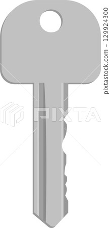 Gray key with a hole, symbolizing access, security, or unlocking solutions in a minimalist style. Gray key with a hole, symbolizing access, security, or unlocking solutions in a minimalist style. 129924300