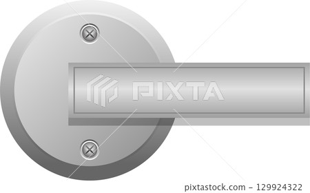 Shiny metal door handle hardware against a black background, for entering or exiting. Shiny metal door handle hardware against a black background, for entering or exiting. 129924322
